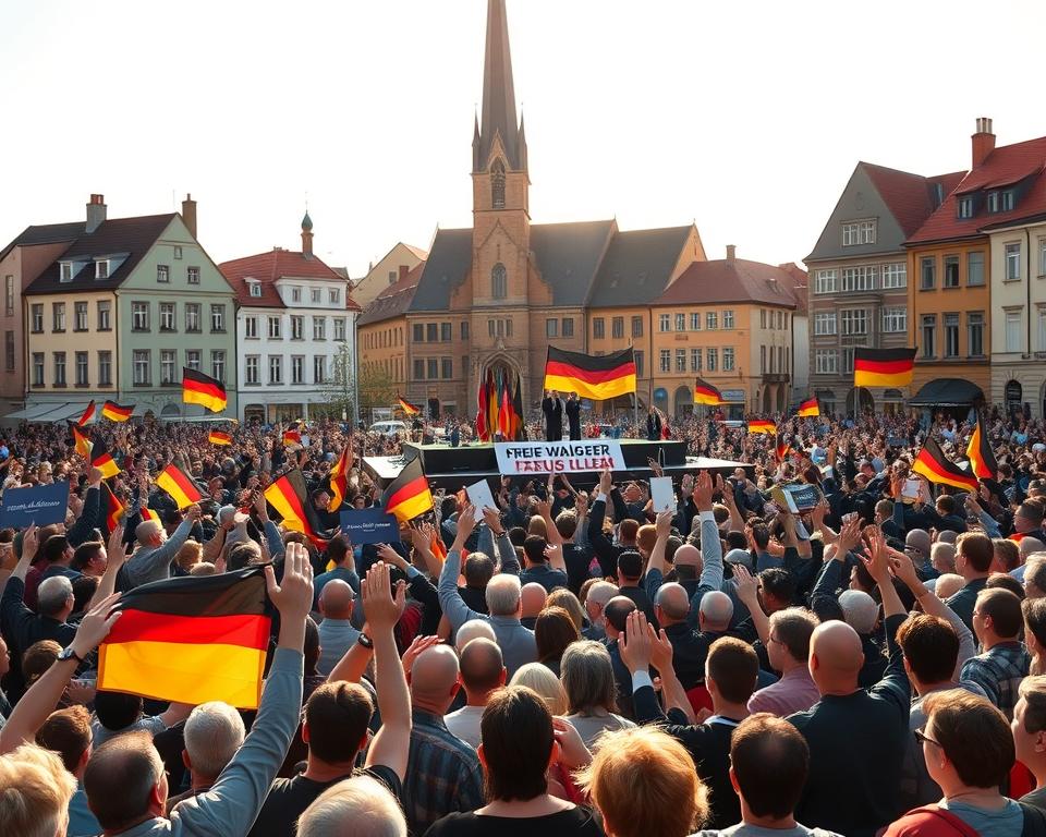 Freie Wähler politische Versammlung