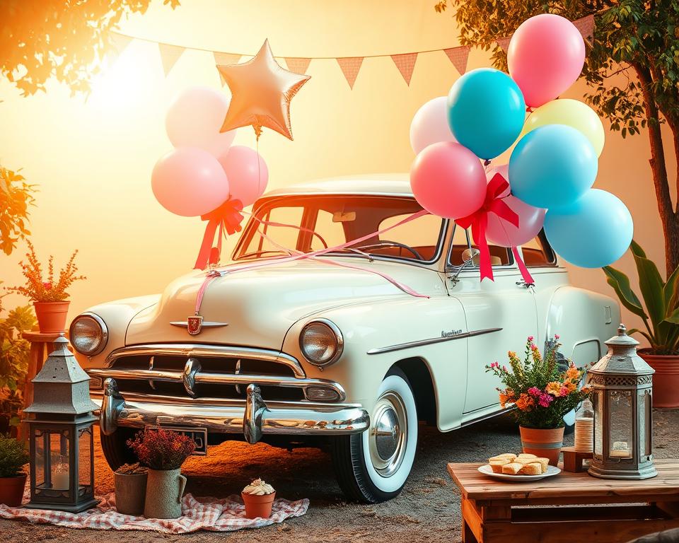 Geburtstagsparty Oldtimer Dekorationen