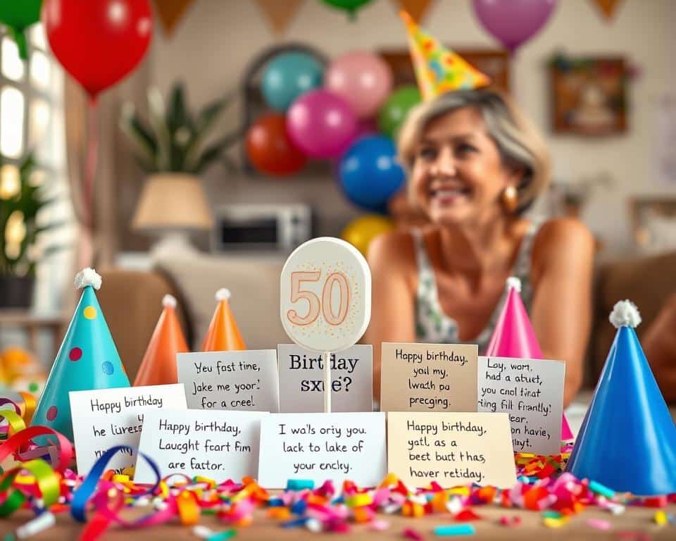 humorvolle Sprüche zum 50. Geburtstag einer Frau